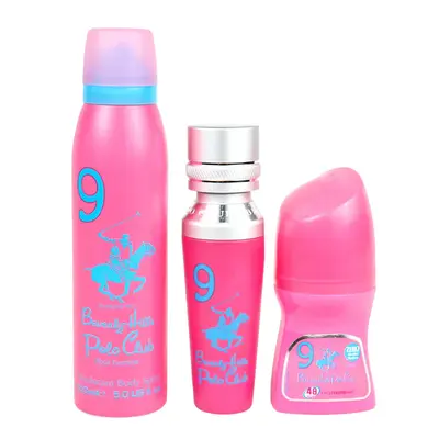 Beverly Hills Polo Club Set No. 9 Woman Eau de Parfum 50 ml + Roll-On Deodorant 50 ml + Refreshing Body Spray 150 ml