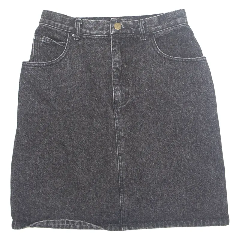 GUESS Womens Straight Skirt Black Short Denim S