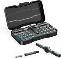 SEESE 24-in-1 Magnetic Precision Screwdriver Set , Precision Ratchet Screwdriver with Quick-Release Handle, Versatile Tool fo...