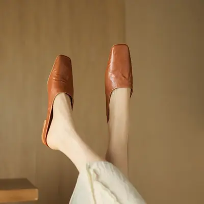 CHIKO Narelle Square Toe Block Heels Clogs/Mules Shoes