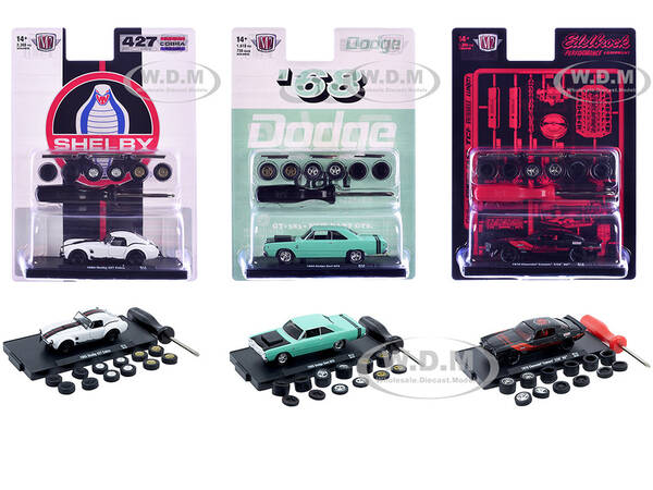 Auto Wheels 3 piece Car Set Release 14 Limited Edition to 2368 pieces Worldwide 1/64 Diecast Model Cars by M2 Machines