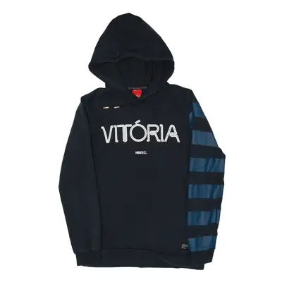 NIKE Vitoria Football Hoodie Blue Pullover Mens XS