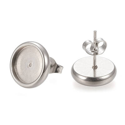 Non-Tarnish 304 Stainless Steel Stud Earring Settings