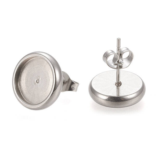 Non-Tarnish 304 Stainless Steel Stud Earring Settings