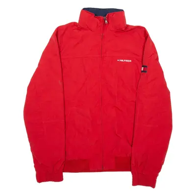 TOMMY HILFIGER Mens Track Jacket Red Nylon M
