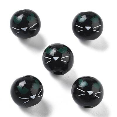 Printed Schima Wood European Beads
