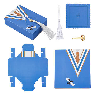 Graduation Gown Rectangle Paper Drawer Candy Boxes