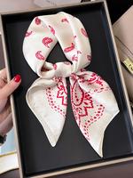 Ditsy Floral Print Square Scarf, Soft Comfortable Scarf for Women, Fashion Accessories for Daily Wear, Trendy All-match & Exq...