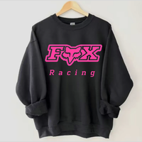 Trendy Fox Racing Pink Logo Sweatshirt/Tshirt/Hoodie – Bold and Stylish Biker Wear