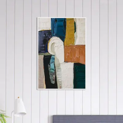 Textured Abstraction - Layers of Earth in Framed Art