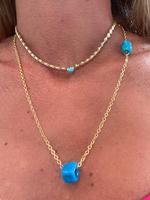 Protect Your People Blue Pendant Necklace
