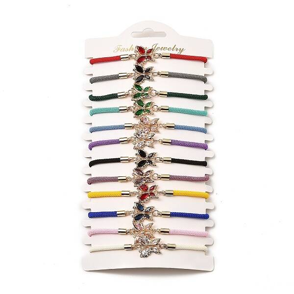 12Pcs 12 Colors Polyester Bracelets