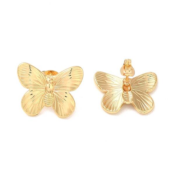 Stripe Butterfly 304 Stainless Steel Stud Earrings for Women