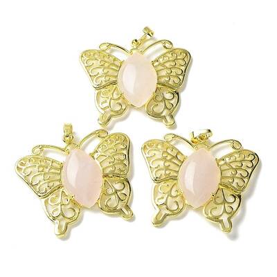 Natural Rose Quartz Pendants