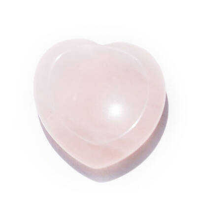 Natural Rose Quartz Heart Worry Stone for Reiki Balancing