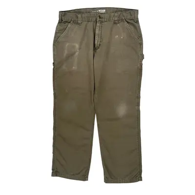 Workwear Carhartt Carpenter Trousers - 36W 28L Khaki Cotton | Size: 36″ waist