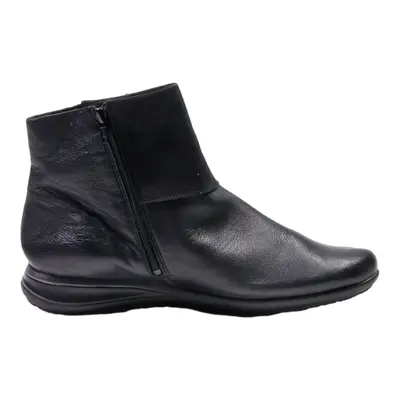 MEPHISTO Ankle Boots Black Leather Womens UK 5.5