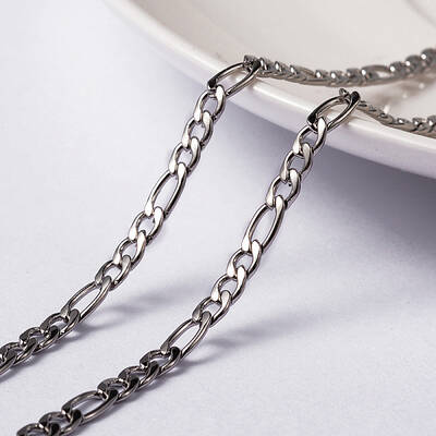 Tarnish Resistant 304 Stainless Steel Figaro Chains