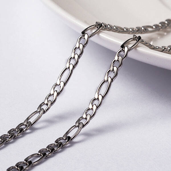 Tarnish Resistant 304 Stainless Steel Figaro Chains