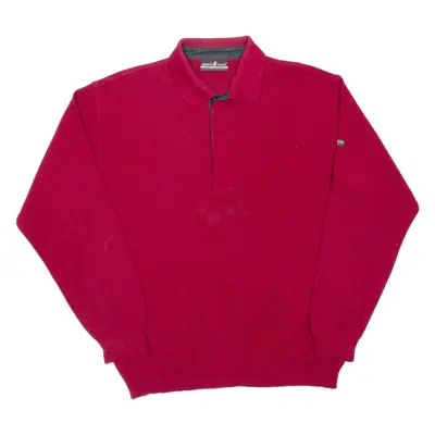 GREEN COAST Mens Polo Shirt Red Long Sleeve XL