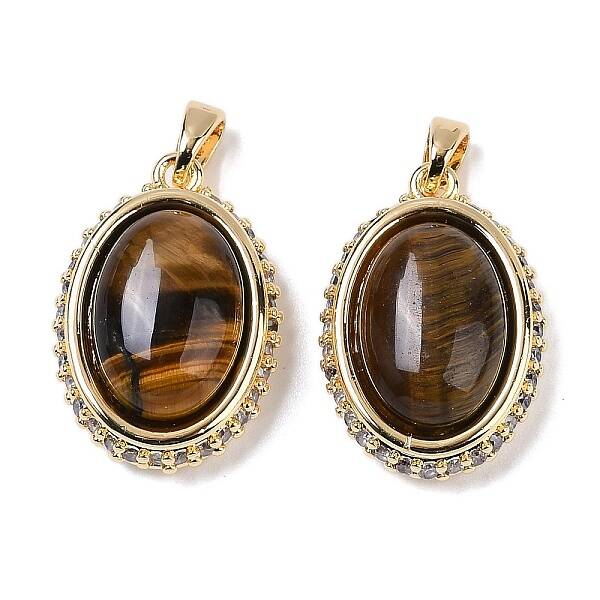 Brass with Gemstone Pendants