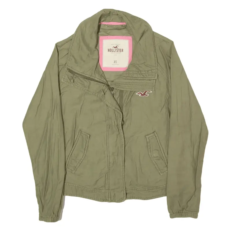 HOLLISTER Khaki Jacket Green Womens XS