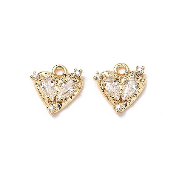 Brass Micro Pave Cubic Zirconia Pendants