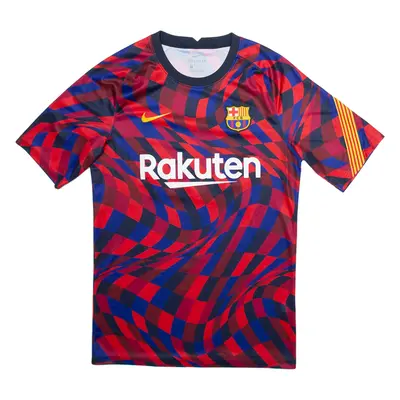 NIKE Barcelona Mens Football Shirt Jersey Red S