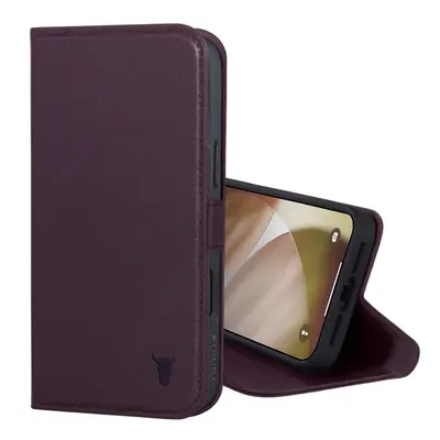 Apple iPhone 18 Pro / 17 Pro Leather Wallet Case (MagSafe Charging) - Dark Cherry