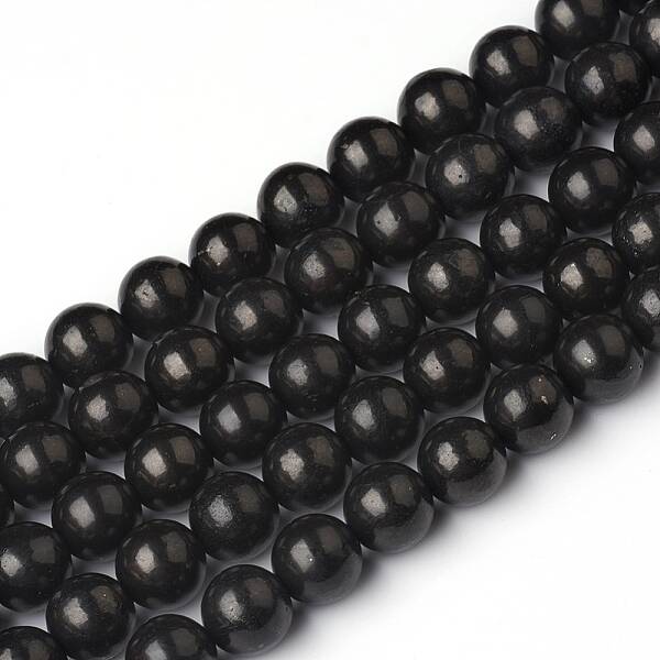 Natural Shungite Beads Strands