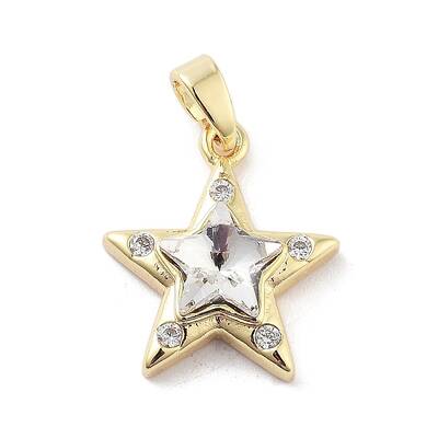 Brass Micro Pave Cubic Zirconia Pendants