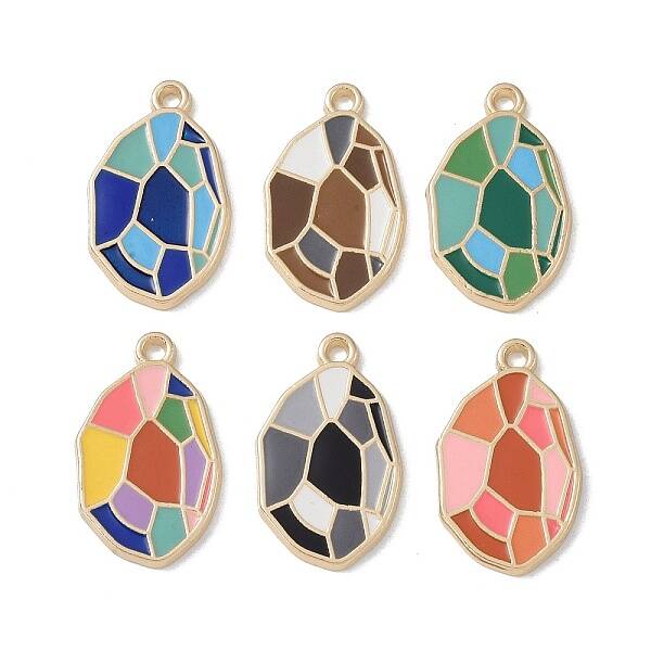 Rack Plating Alloy Enamel Pendants