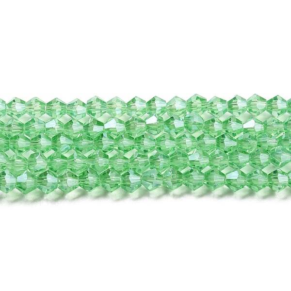 Transparent Electroplate Glass Beads Strands