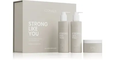 ICONIQUE Professional STRONG LIKE YOU Shampoo 250 ml, Conditioner 250 ml & Mask 200 ml Set for Damaged Hair
