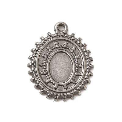 304 Stainless Steel Pendant Cabochon Settings