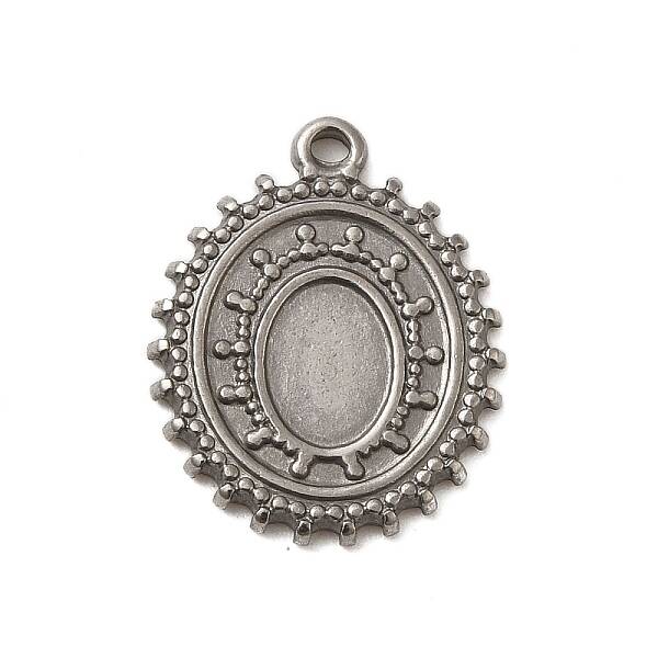 304 Stainless Steel Pendant Cabochon Settings
