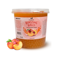 Peach Boba Pearls, Peach Popping Boba Bursting Boba, Peach Bubble Tapioca Pearls For Bubble Tea 7 Pound (Peach, 7 LB Pack of ...