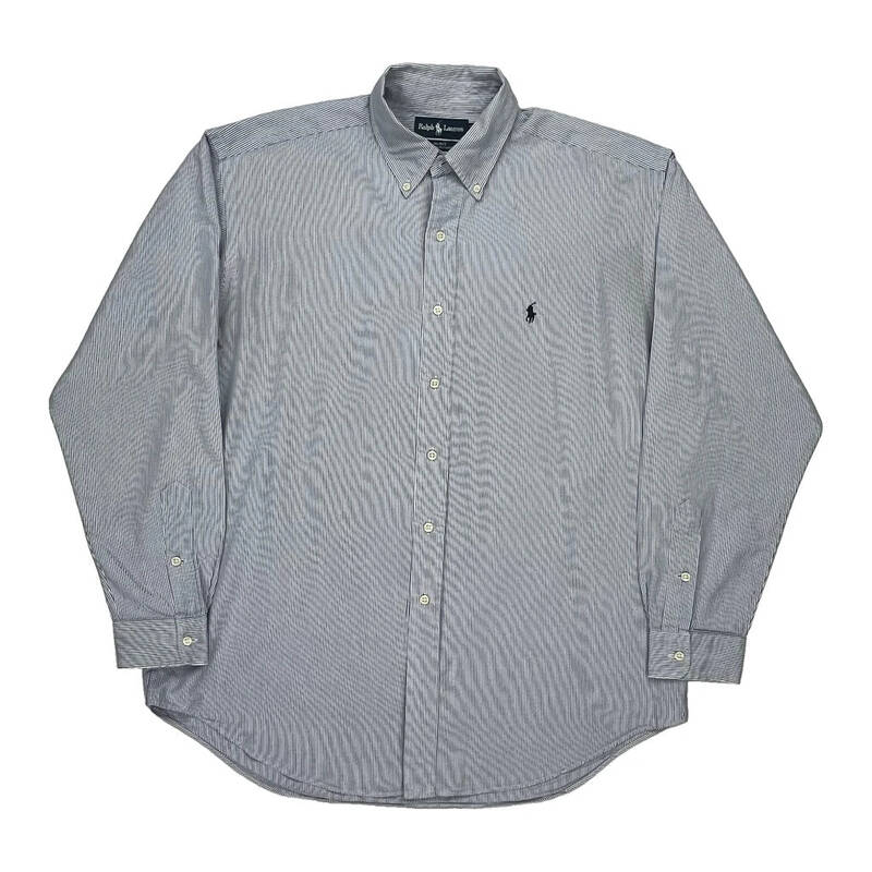 Blake Ralph Lauren Striped Shirt - Large Blue Cotton