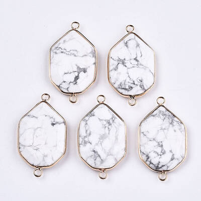 Natural Howlite Links Connectors