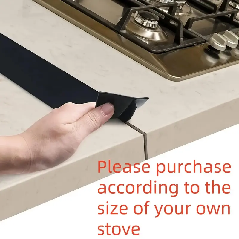 1pc Silicone High-temperature Resistant Kitchen Gap Strip, Oil And Dirt Resistant, Gas Stove Gap Soft Sealing Strip