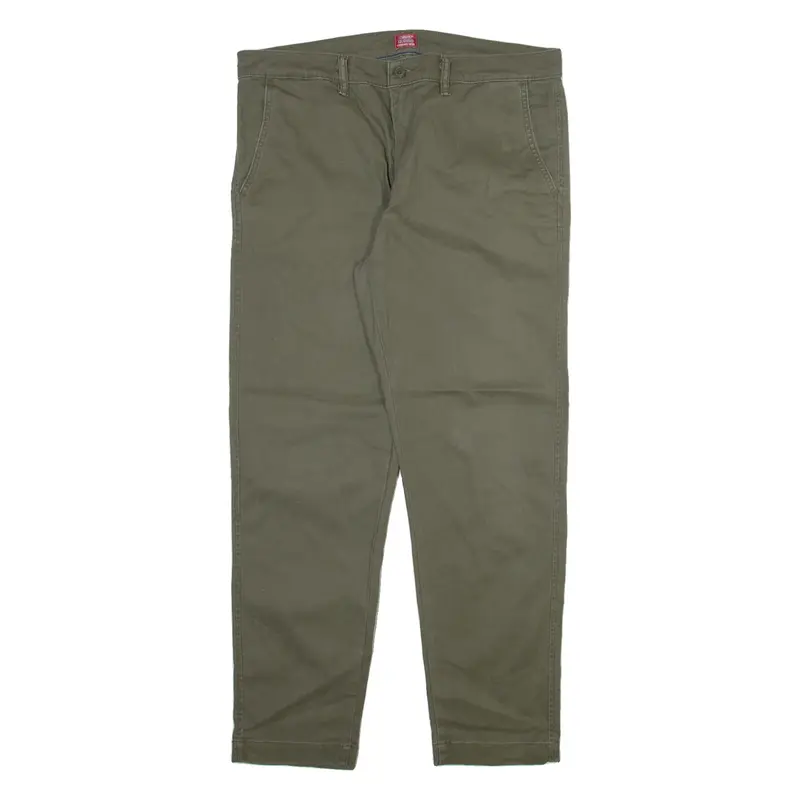 LEVI'S Mens Trousers Green Regular Tapered W34 L30
