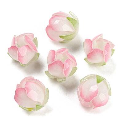 Simulation Lotus Shape Acrylic Beads