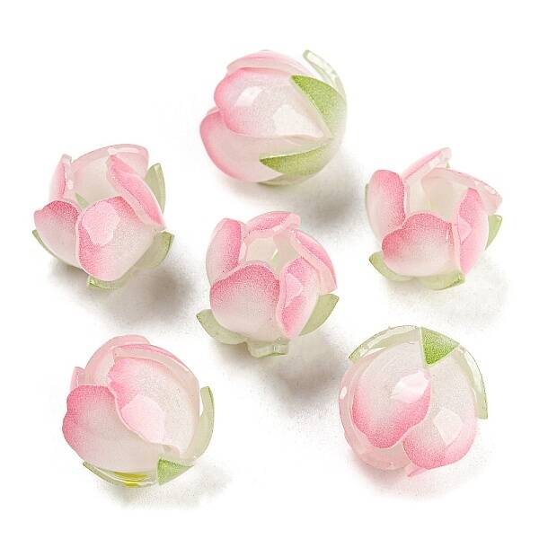 Simulation Lotus Shape Acrylic Beads
