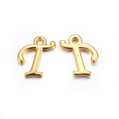 Golden Plated Alloy Letter Pendants