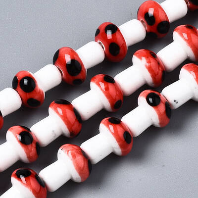 Handmade Porcelain Ceramic Beads Strands