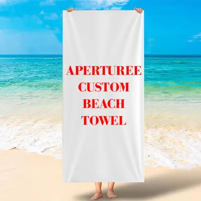 Custom Soft Beach Towel with Your Photo Text - Aperturee