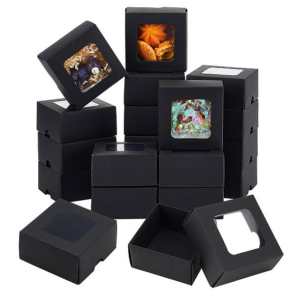Square Kraft Paper Storage Gift Boxes