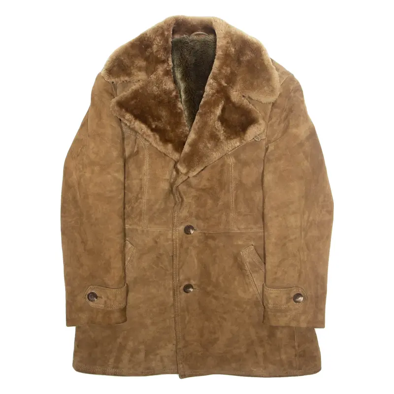 Mens Aviator Jacket Brown L