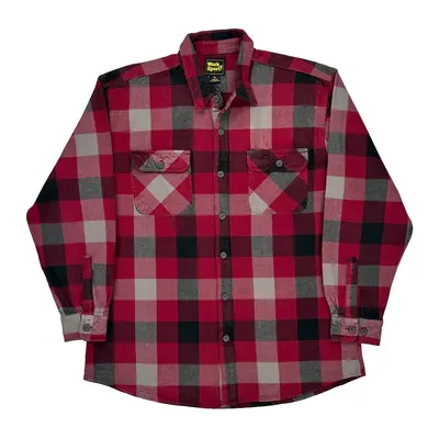 Work N Sport Checked Flannel Shirt - XL Red Cotton