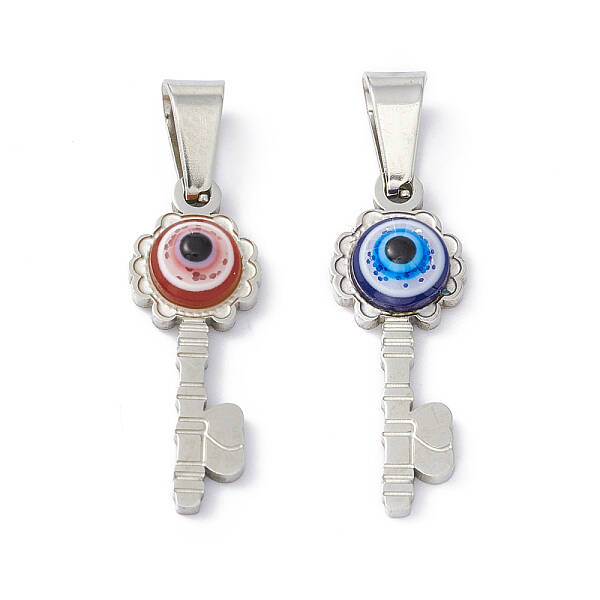 304 Stainless Steel Resin Pendants